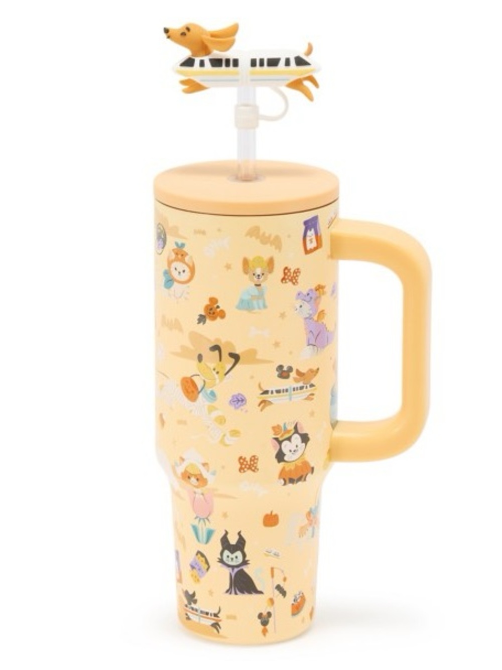 Disney Cats and Dogs Halloween 30 oz. Stainless Travel Tumbler with Straw NEW